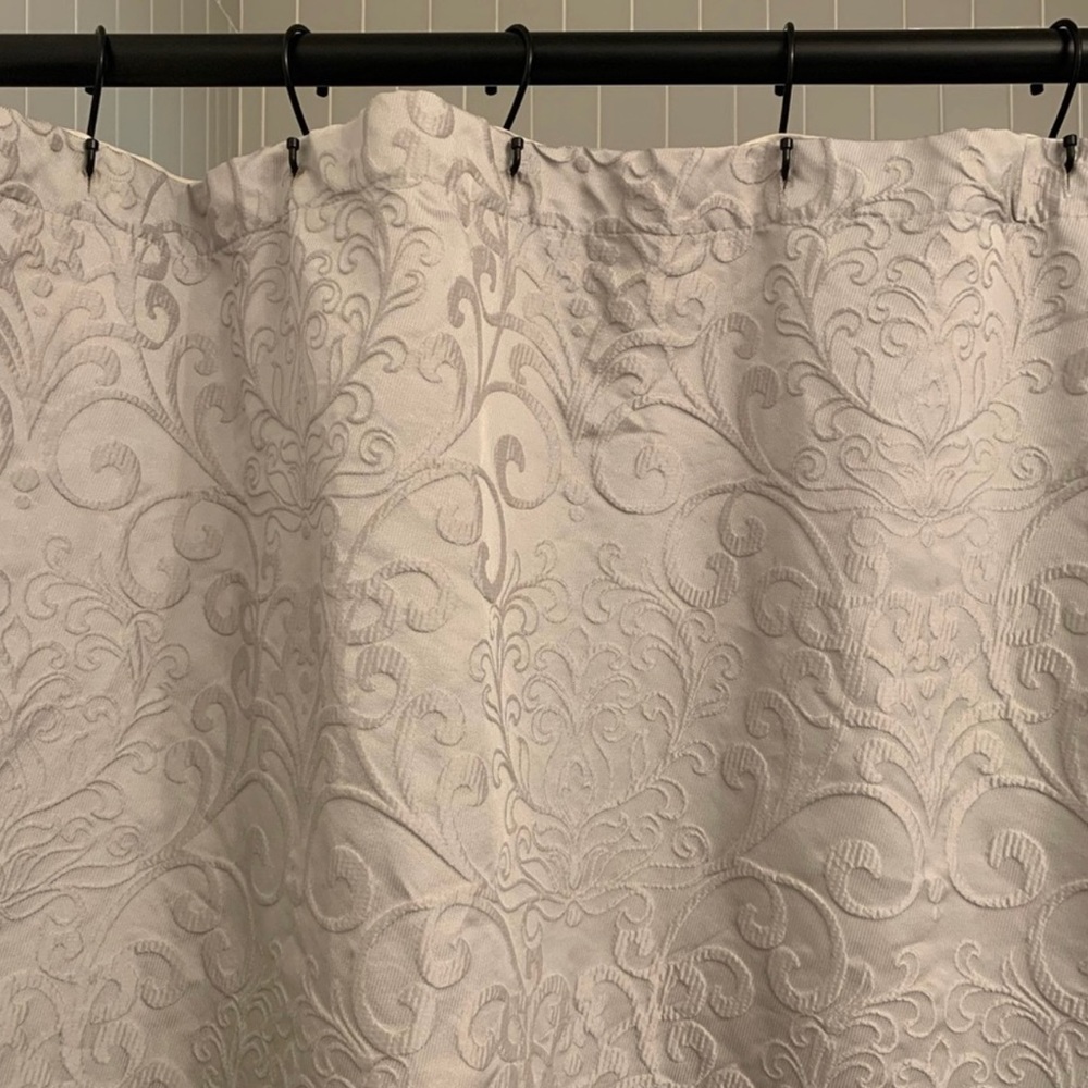 Fieldcrest Texturized Brocade Patterned Shower Curtain